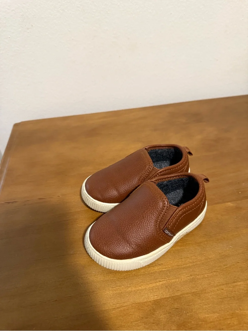 Kids Slip-On Casual Sneakers in Brown